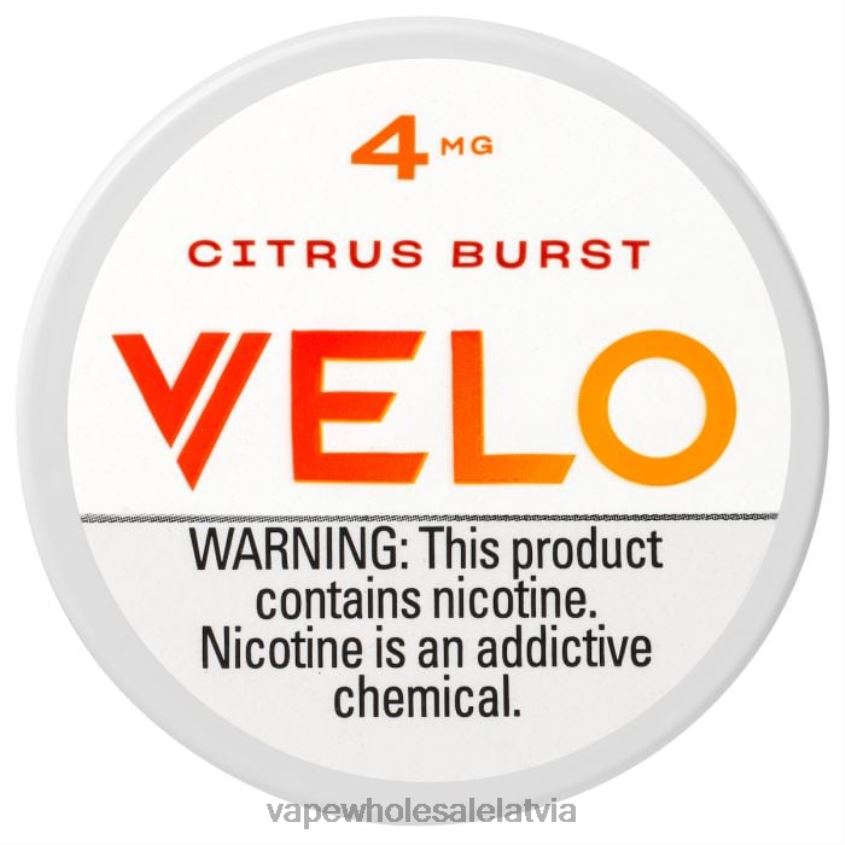 crystal elektroniskā cigarete 2666235 citrusaugļu plīsums VELO nikotīna maisiņš 4mg