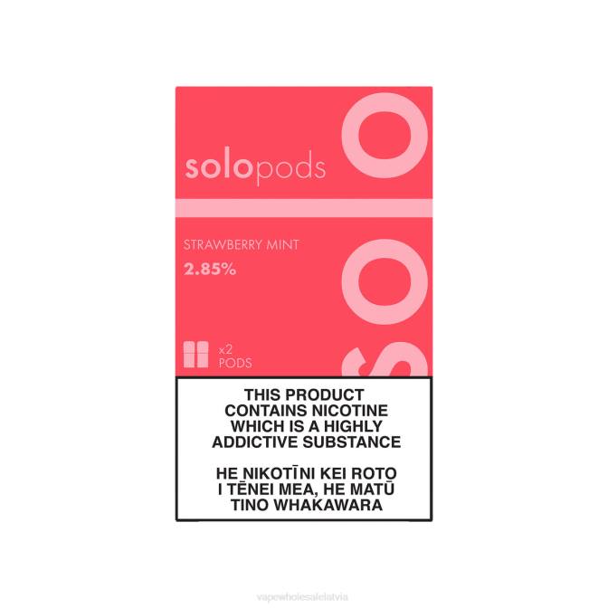Vape Wholesale Supplies - Solo nomaiņas pāksts 2 iepakojumā zemeņu piparmētra 4F0H60