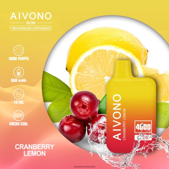 Electronic Cigarette Wholesale Supplier - Aivono AIM BOXX 4000 dzērveņu citrons VZTB6218