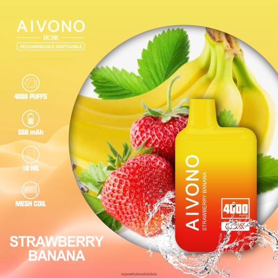 Electronic Cigarette Wholesale Supplier - Aivono AIM BOXX 4000 zemeņu banāns VZTB6231