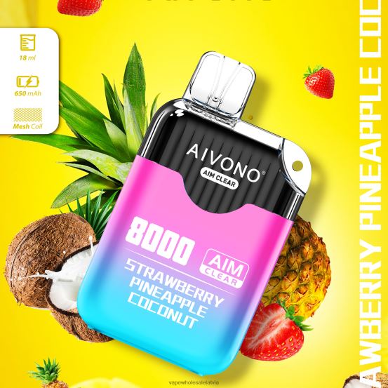 zemeņu ananāsu kokosrieksts