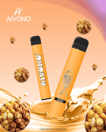 E Cigarette Wholesale - Aivono AIM FISHBONE 600 karameļu popkorns VZTB6286