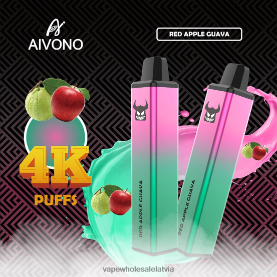 Electronic Cigarette Wholesale Supplier - Aivono AIM FREAK 4000 sarkano ābolu gvajava VZTB6257