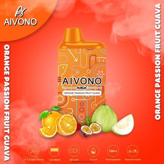 Electronic Cigarette Wholesalers Europe - Aivono AIM MAGIC 5800 mouth box cigarete apelsīnu marakujas gvajava VZTB690