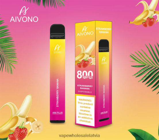 Electronic Cigarette Wholesale Supplier - Aivono AIM PLUS 800 zemeņu banāns VZTB6192