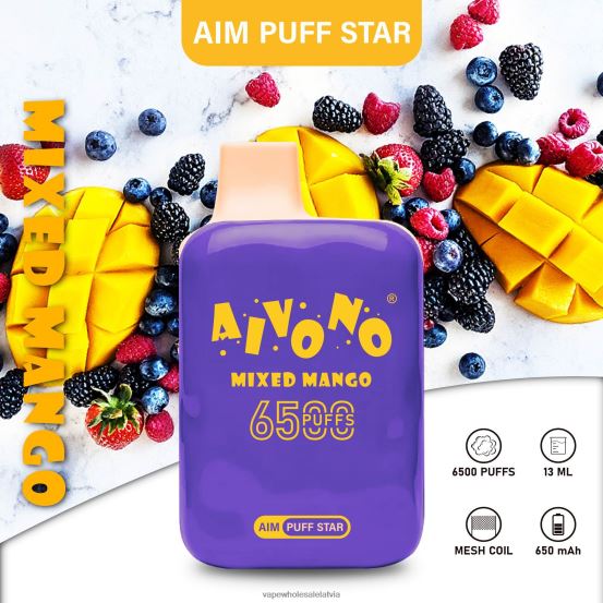 Electronic Cigarette Wholesale Supplier - Aivono AIM PUFF STAR 6500 jaukts mango VZTB6296