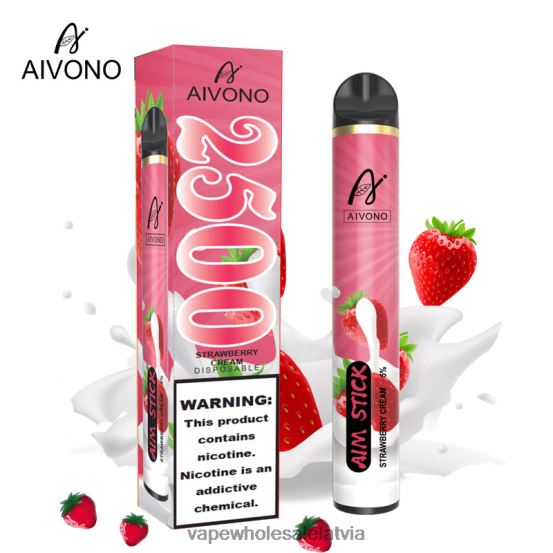Electronic Cigarette Wholesalers Europe - Aivono AIM STICK 2500 zemeņu krēms VZTB6155