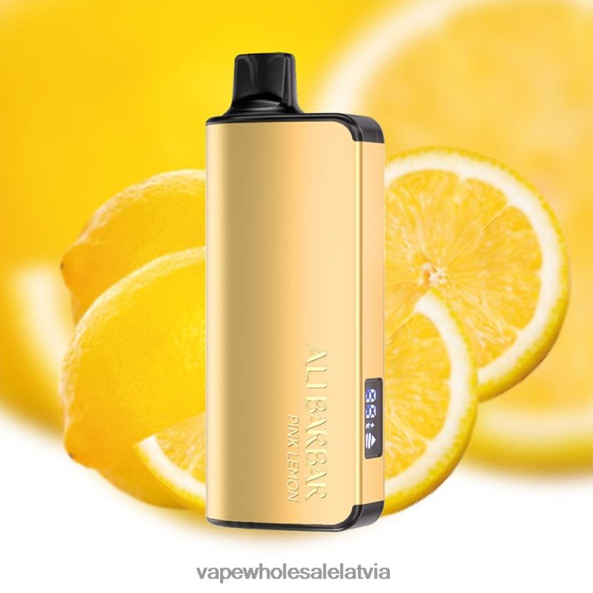 Electronic Cigarette Wholesalers Europe - Alibarbar Ingot 20000 vienreizējās lietošanas vape rozā citrona ZLD8PH40