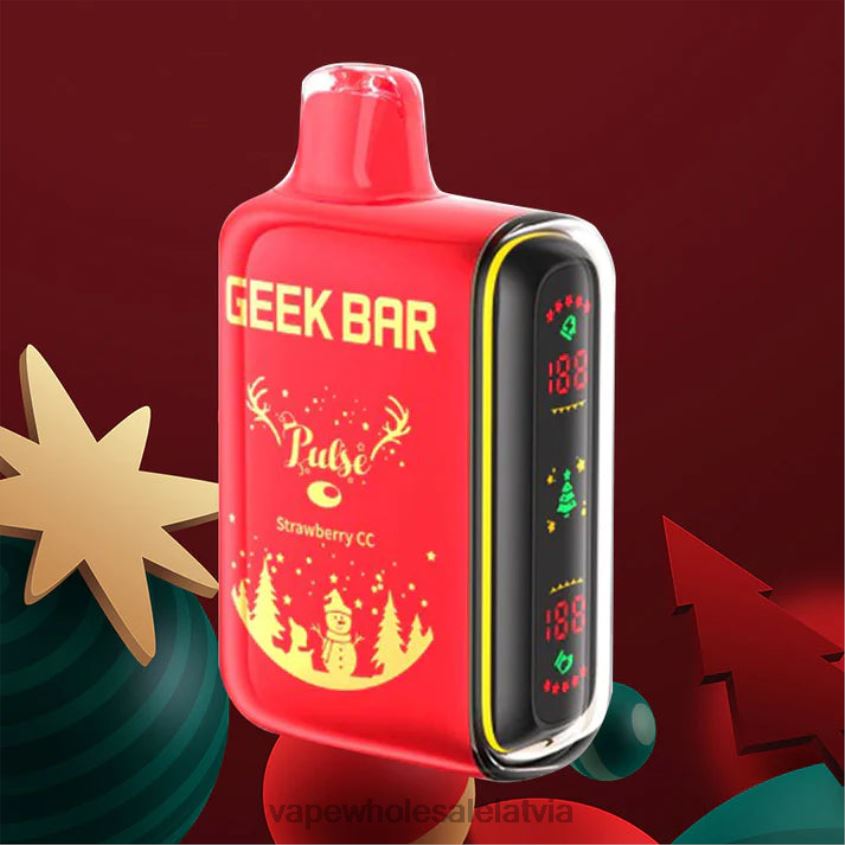 kiwi elektroniskā cigarete 2666286 zemeņu cc GEEK BAR Pulse brīvdienu izdevums 7500 uzpūtienu/15000 uzpūtienu