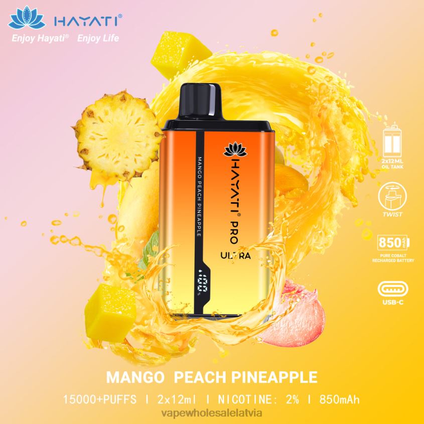 mango persiku ananāss