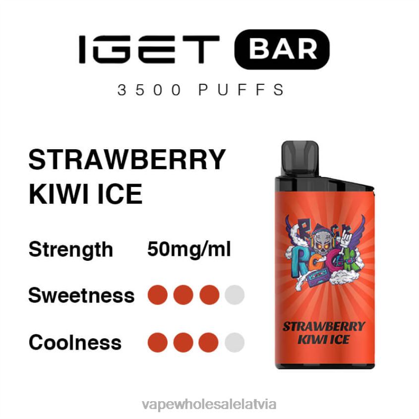 vape wholesale latvia 2666290 zemeņu kivi ledus IGET BAR 3500 5% nikotīna