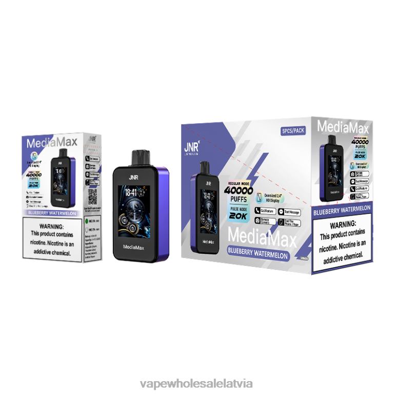 JNR MediaMax 40k pufs 46P2012 melleņu arbūzs elektroniskā cigarete cena