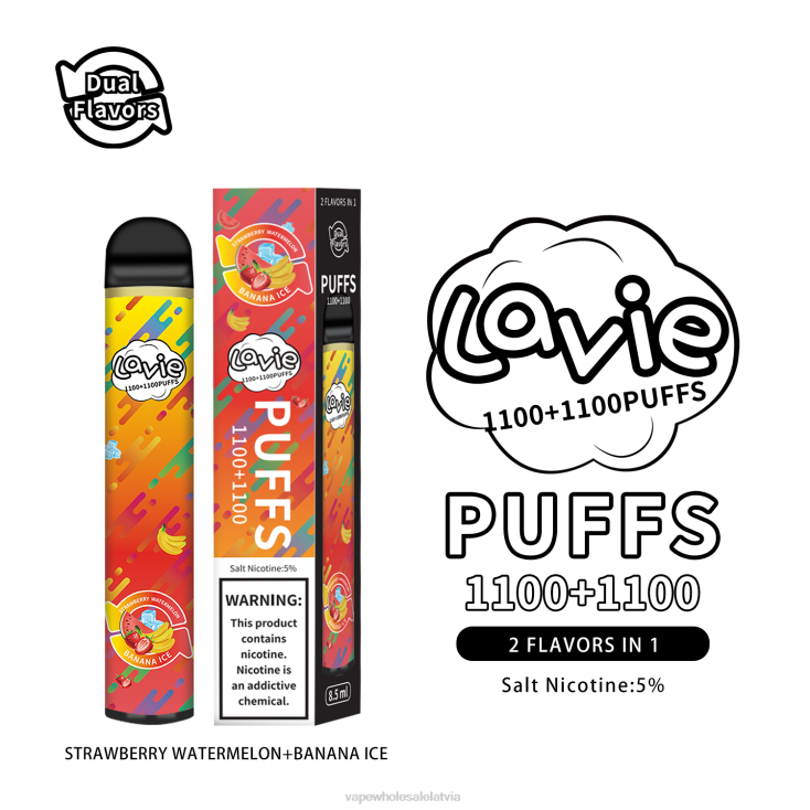 Electronic Cigarette Wholesale - zemeņu arbūzu/banānu ledus LAVIE BAR Switch 2200 uzpūtienu H8B0J295