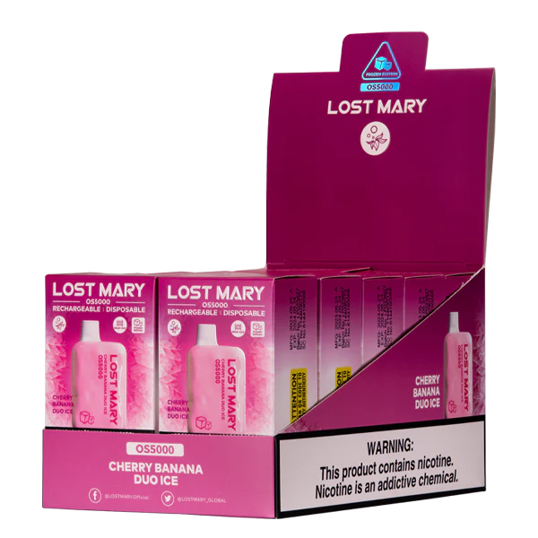 vienreizējās lietošanas vape 26662108 ķiršu banānu duets ledus LOST MARY OS5000