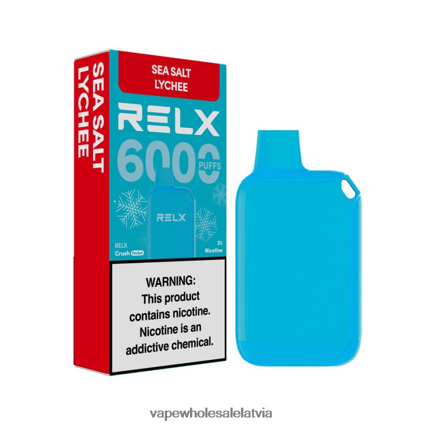 Elektroniskā Cigarete Cena - jūras sāls ličī RELX Crush Pocket 6000 ledus Z80FNL14