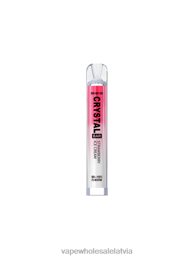 crystal elektroniskā cigarete 26662265 zemeņu saldējums SKE Crystal Bar vienreizējās lietošanas vape 600 uzpūtienus