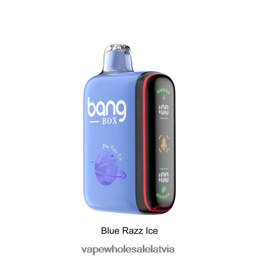 E Cigarette Wholesale - Bang Box 9000-18000 uzpūtienu viedais jaudas displejs zils razz ledus 862V0826