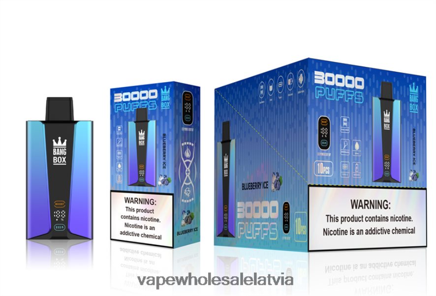 Electronic Cigarette Wholesale - Bang Box 30 000 uzpūtienu viedais ekrāns melleņu ledus 862V0879