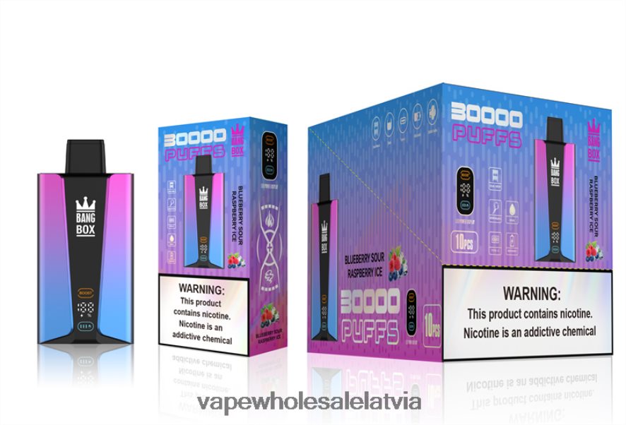 Electronic Cigarette Wholesale Price - Bang Box 30 000 uzpūtienu viedais ekrāns melleņu skābs aveņu ledus 862V0881