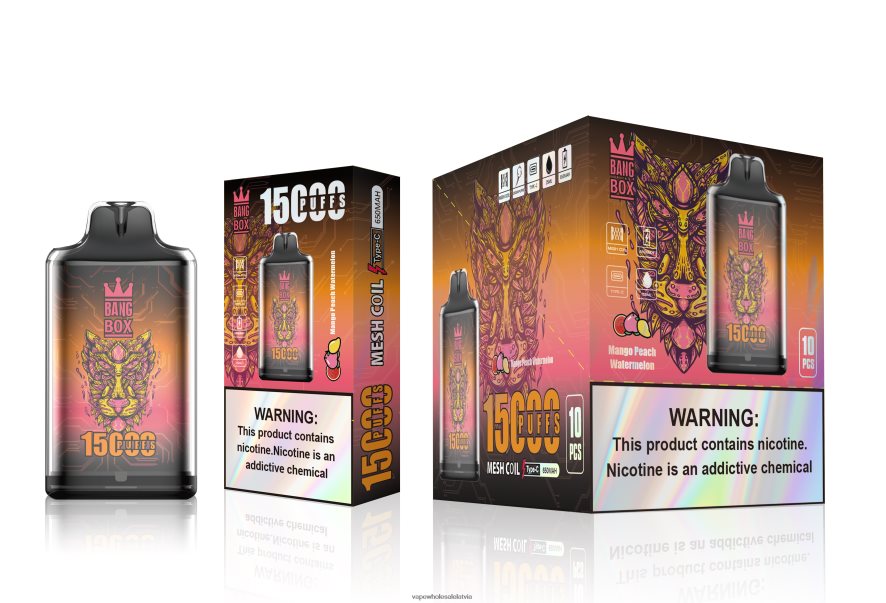Electronic Cigarette Wholesale Price - Bang Box s1-15000 uzpūtienu mango persiku arbūzs 862V08107