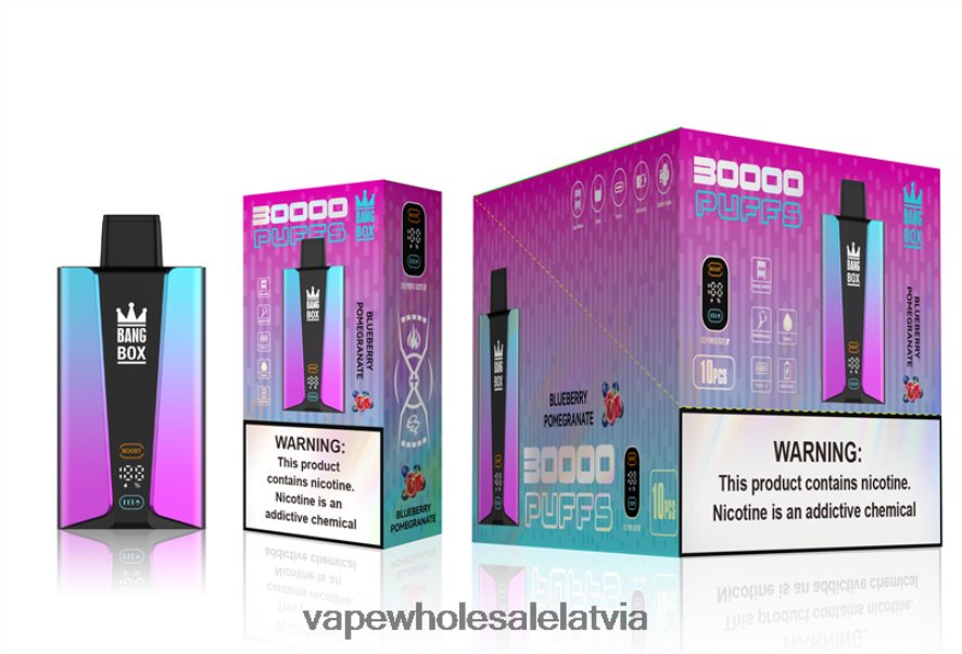 Electronic Cigarette Wholesale Supplier - Bang Box 30 000 uzpūtienu viedais ekrāns melleņu pomgerante 862V0880