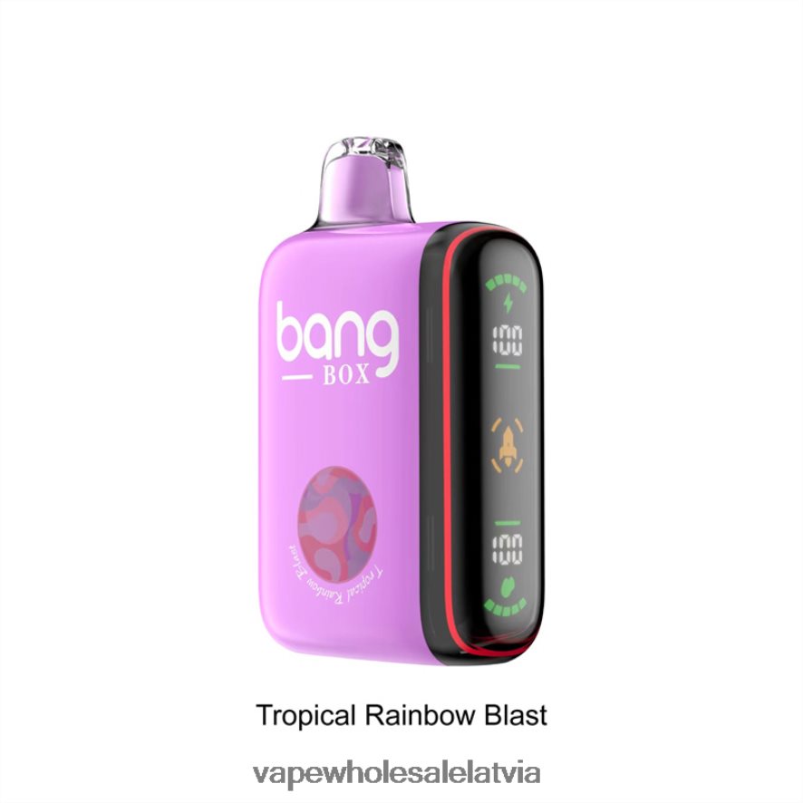 Electronic Cigarette Wholesale Supplier - Bang Box 9000-18000 uzpūtienu viedais jaudas displejs tropu varavīksnes sprādziens 862V0836