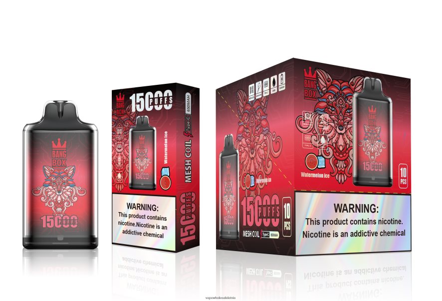 Electronic Cigarette Wholesale Supplier - Bang Box s1-15000 uzpūtienu arbūzu ledus 862V08106