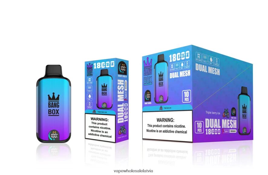 Electronic Cigarette Wholesalers Europe - Bang Box 18000 uzpūtienu trīskāršo ogu ledus 862V0895
