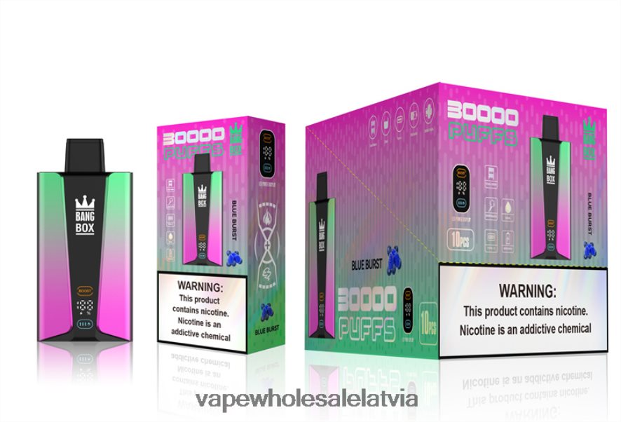 Electronic Cigarette Wholesalers Europe - Bang Box 30 000 uzpūtienu viedais ekrāns zils sprādziens 862V0882