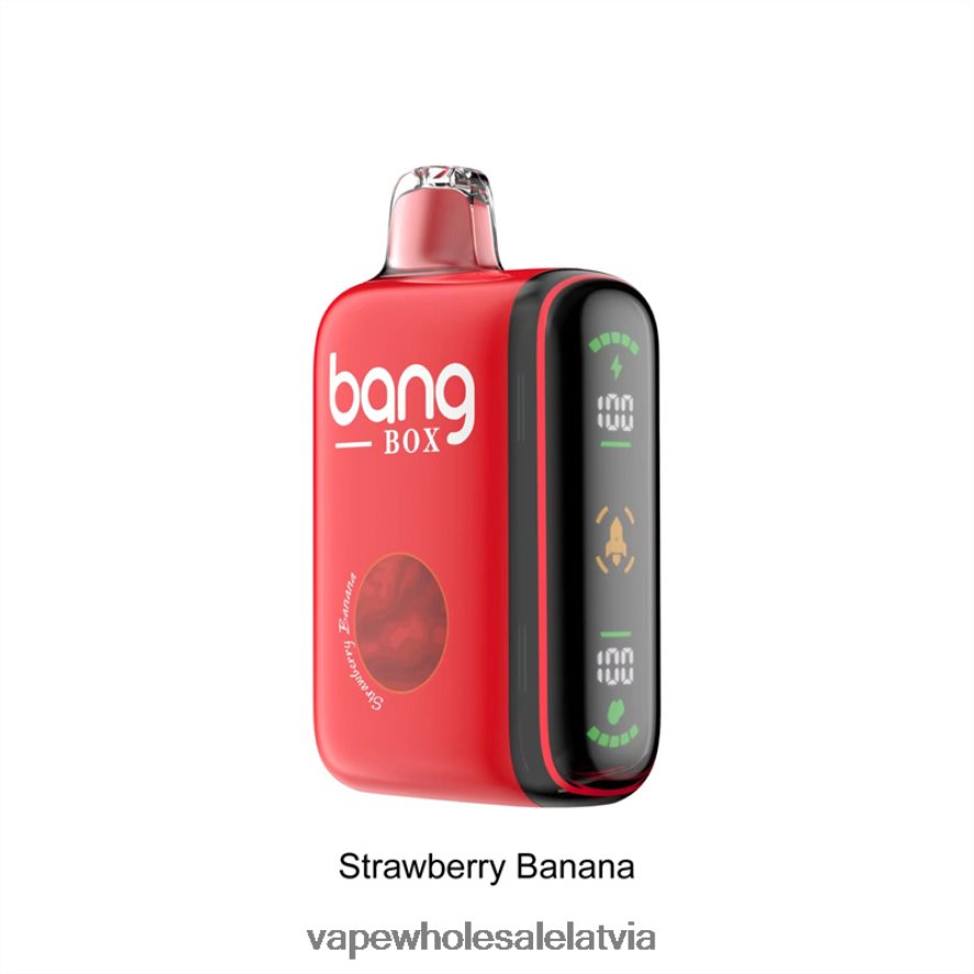 Electronic Cigarette Wholesalers Europe - Bang Box 9000-18000 uzpūtienu viedais jaudas displejs zemeņu banāns 862V0825