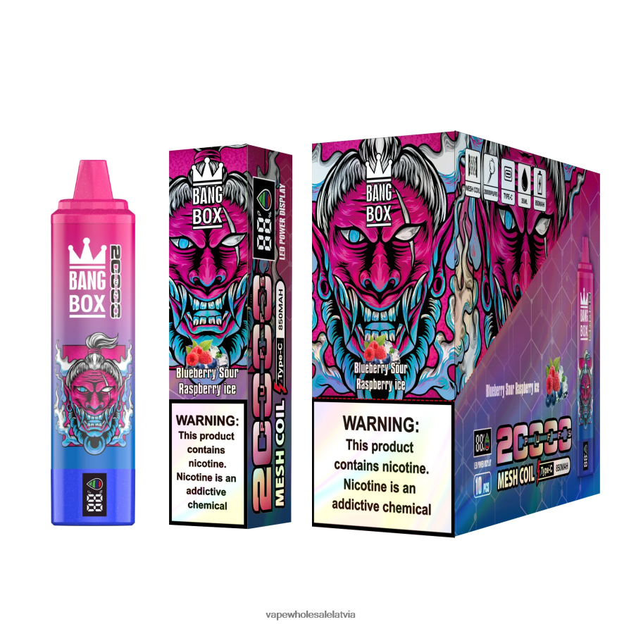 Elektroniskā Cigarete Cena - Bang Box 20 000 melleņu skābs aveņu ledus 862V0855
