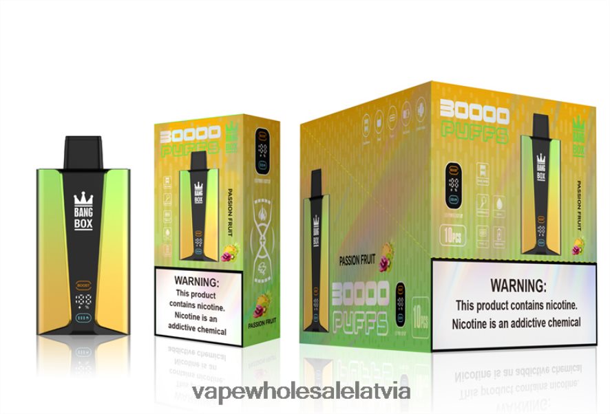 Elektroniskā Cigarete Cena - Bang Box 30 000 uzpūtienu viedais ekrāns pasifloras auglis 862V0884
