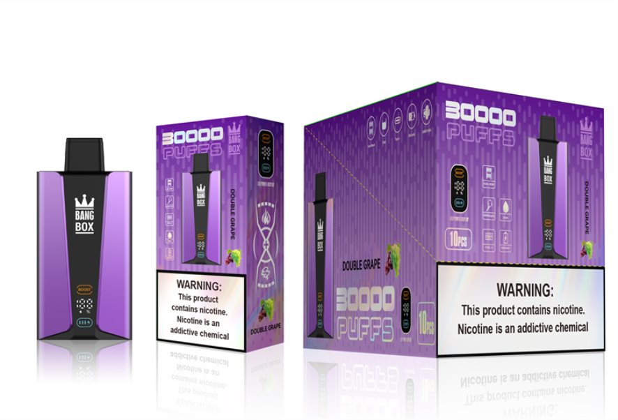Elektroniskā Cigarete Kubik - Bang Box 30 000 uzpūtienu viedais ekrāns dubultā vīnoga 862V0885