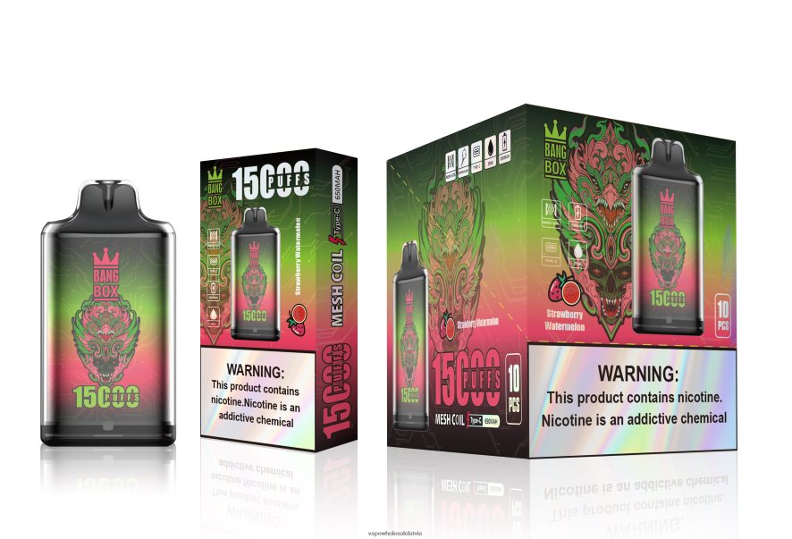 Vape Wholesale Latvia - Bang Box s1-15000 uzpūtienu zemeņu arbūzs 862V08103