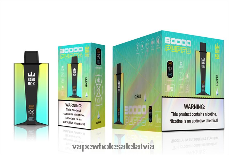 Vape Wholesale Supplier - Bang Box 30 000 uzpūtienu viedais ekrāns skaidrs 862V0876