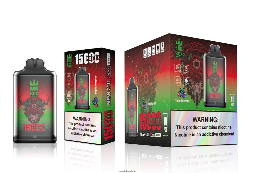 Vape Wholesale Supplies - Bang Box s1-15000 uzpūtienu trīskāršo ogu ledus 862V08104