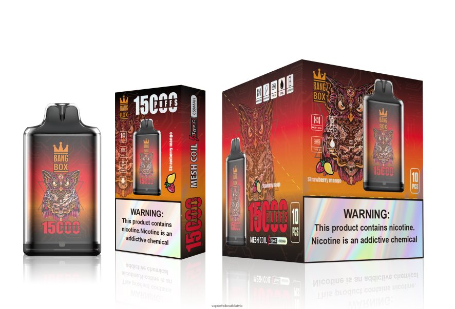 Vienreizējās Lietošanas Vape - Bang Box s1-15000 uzpūtienu zemeņu mango 862V08101