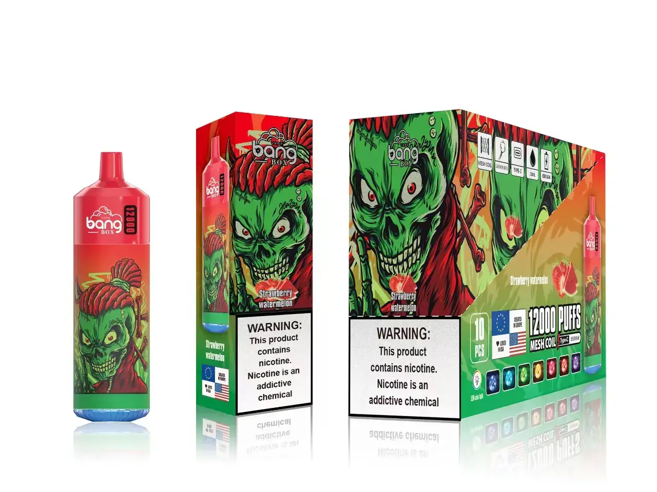 elektroniskā cigarete cena 26662121 zemeņu arbūzs Bang Box 12000 uzpūtienu