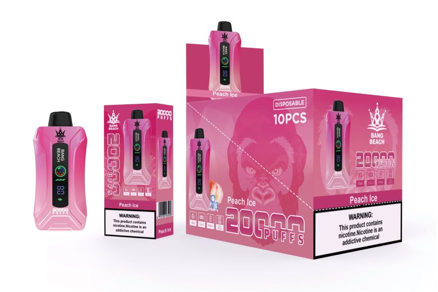 Electronic Cigarette Wholesale - Bang Beach 20 000 uzpūtienu viedā ekrāna vape persiku ledus 862V089