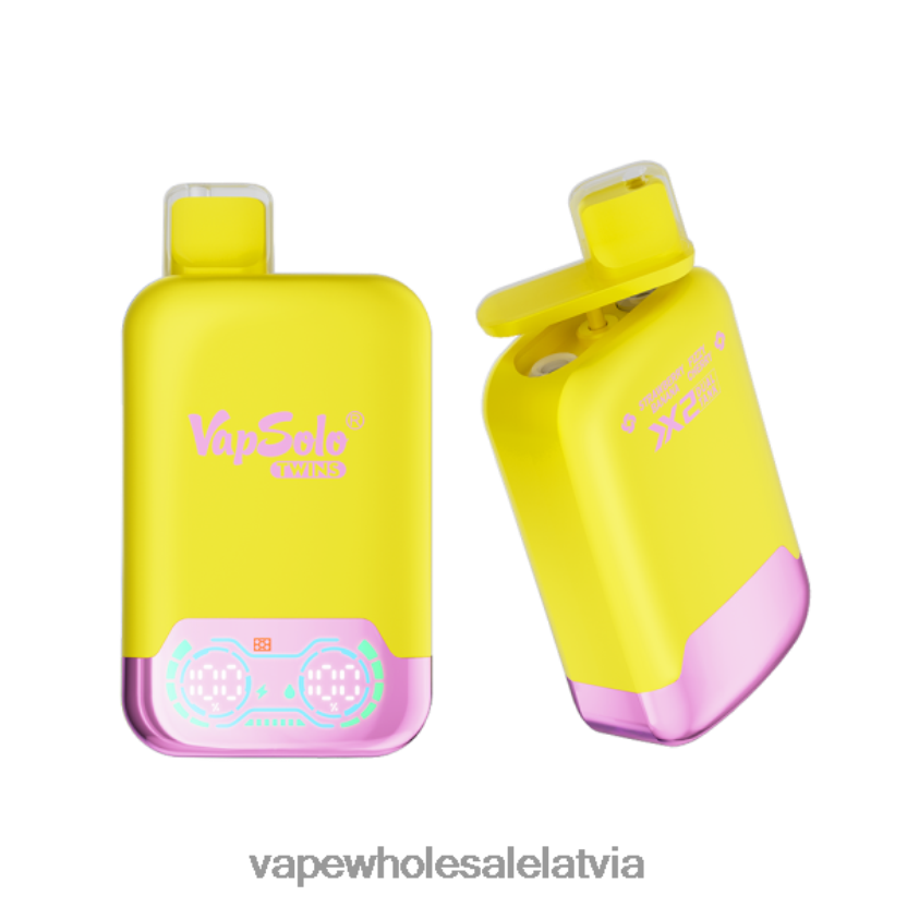E Cigarette Wholesale - Vapsolo TWINS vienreizējās lietošanas vape zemeņu banāns un putojošs ķirsis ZLD8PH126