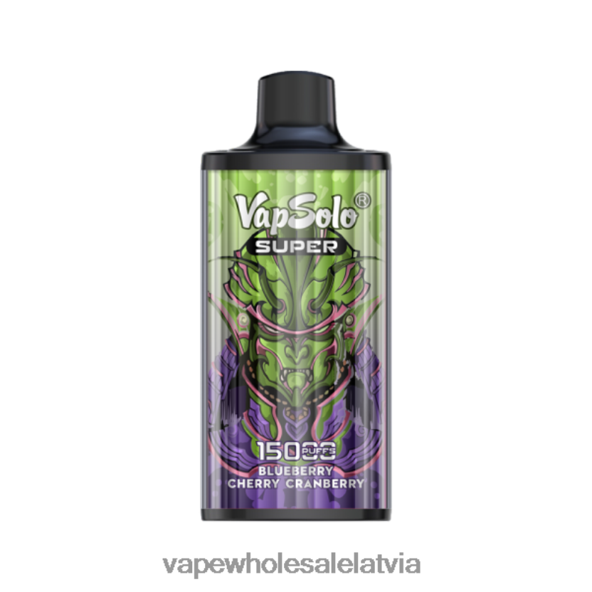 Electronic Cigarette Wholesalers Europe - Vapsolo SUPER vienreizējās lietošanas vape melleņu ķiršu dzērvenes ZLD8PH110