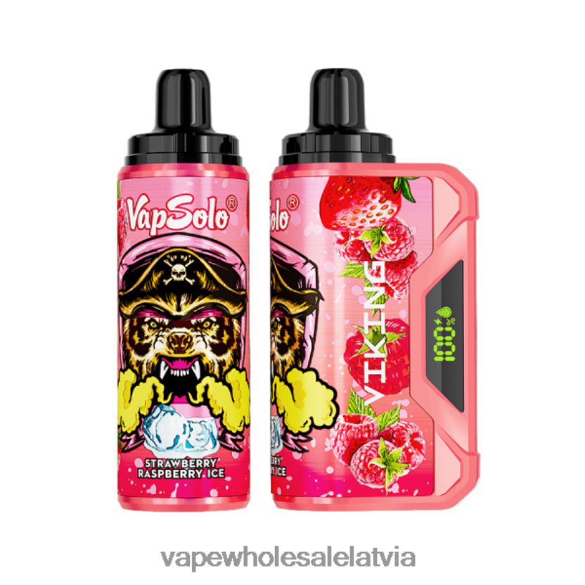 Electronic Cigarette Liquids Wholesale - Vapsolo VIKING vienreizējās lietošanas vape zemeņu aveņu ledus ZLD8PH139
