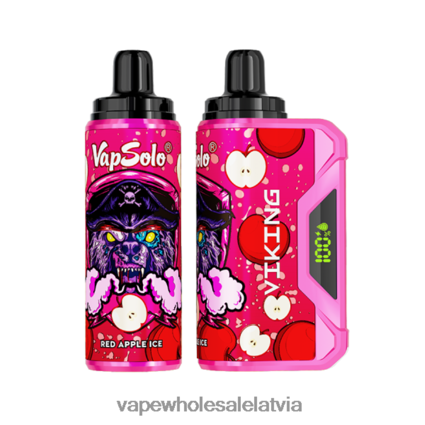 Electronic Cigarette Wholesale Supplier - Vapsolo VIKING vienreizējās lietošanas vape sarkano ābolu ledus ZLD8PH136