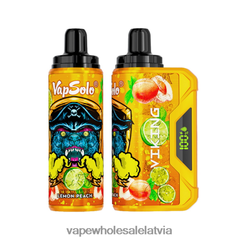 Electronic Cigarette Wholesale - Vapsolo VIKING vienreizējās lietošanas vape citronu persiks ZLD8PH135