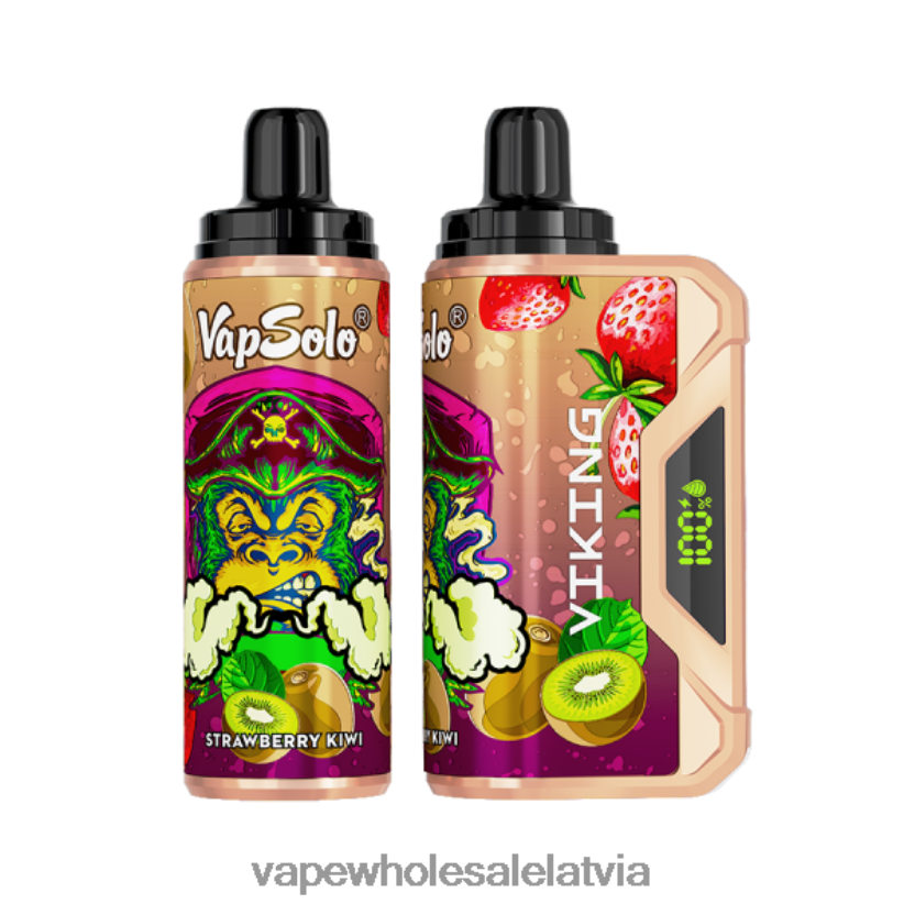 Electronic Cigarette Wholesalers Europe - Vapsolo VIKING vienreizējās lietošanas vape zemeņu kivi ZLD8PH138
