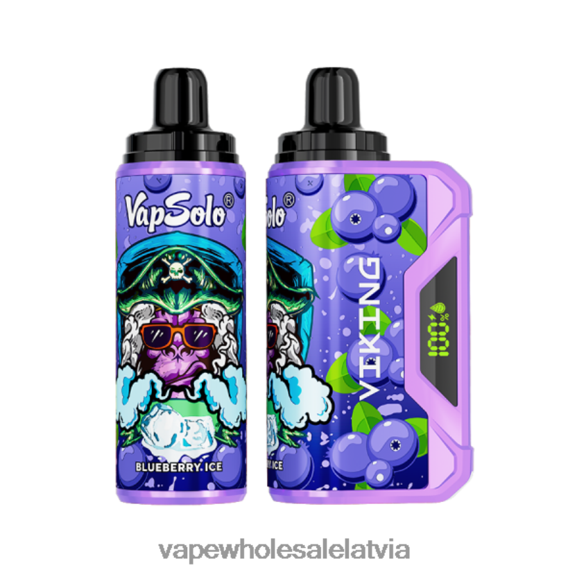 Elektroniska Cigarete Riga - Vapsolo VIKING vienreizējās lietošanas vape melleņu ZLD8PH130