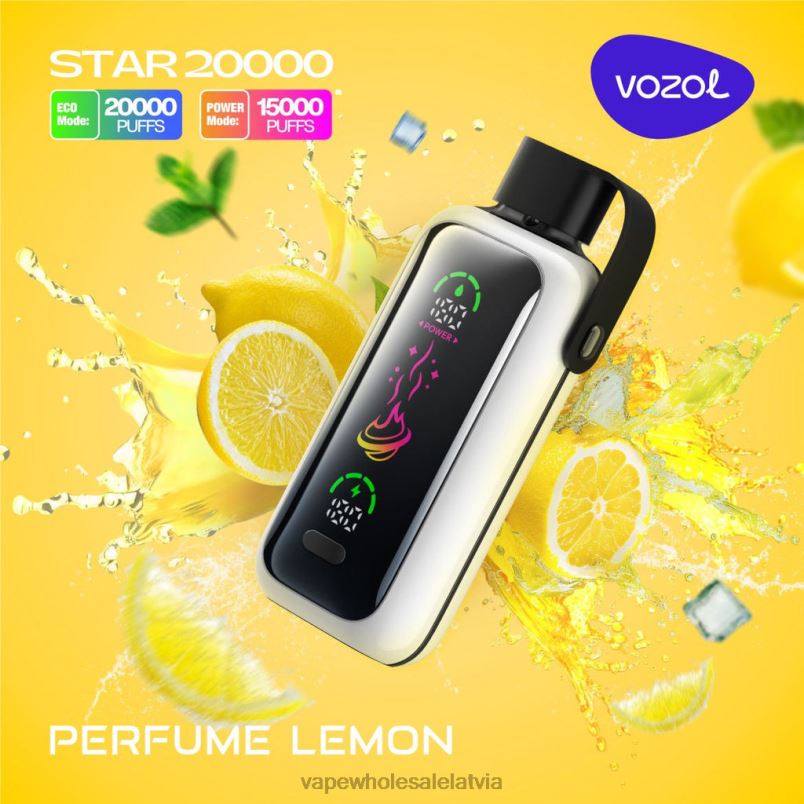 Crystal Elektroniskā Cigarete - smaržas citrons VOZOL STAR 20 000 6D2PN17